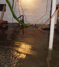 Several feet of floodwaters in a Rolling Meadows basement